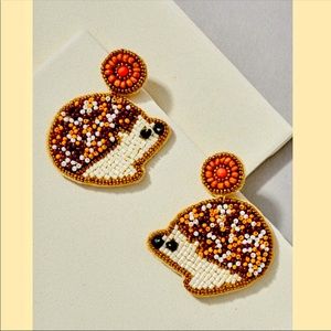 Hedgehog 🦔 Beaded Earrings